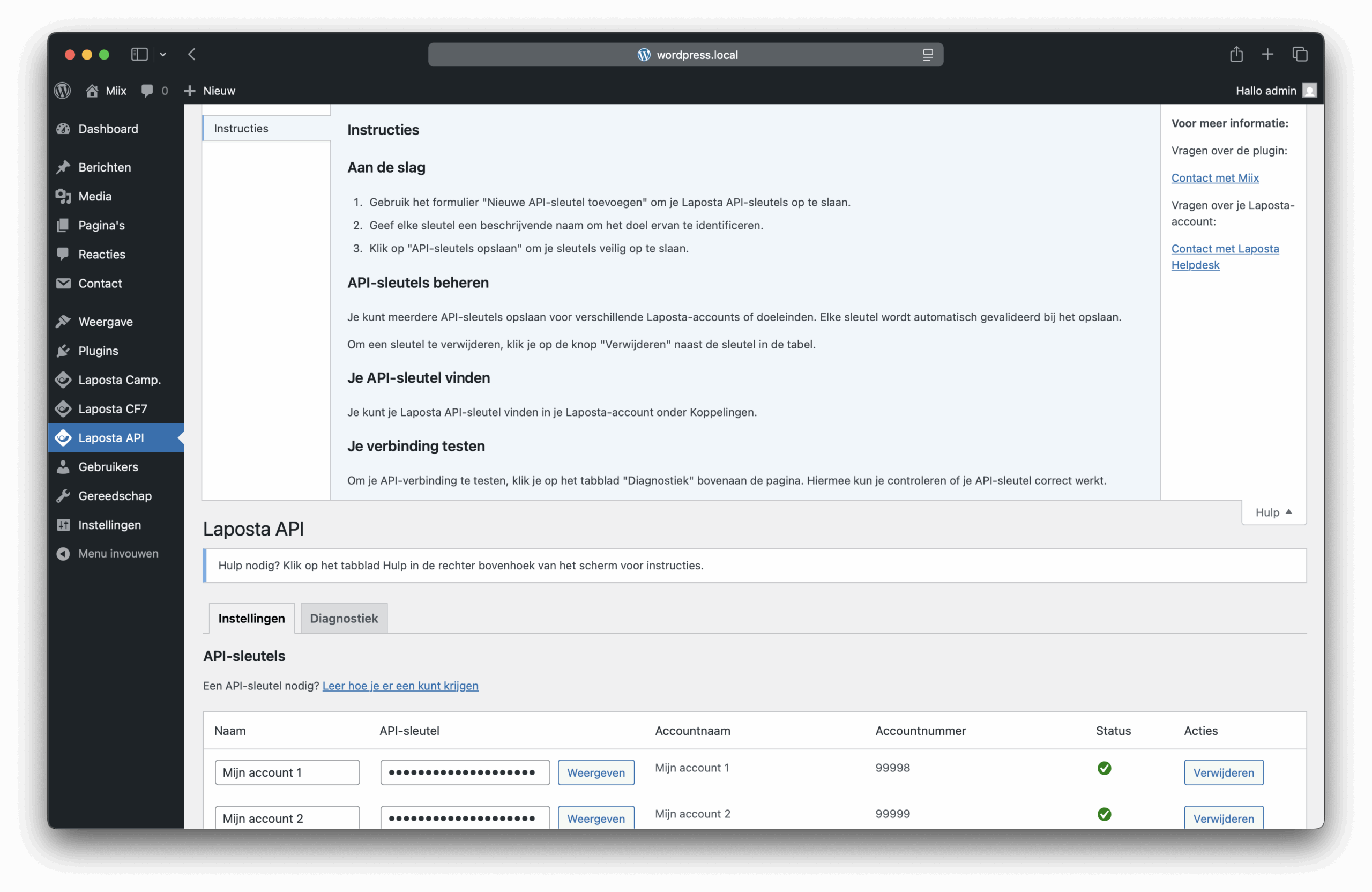 Laposta API Screenshot 2