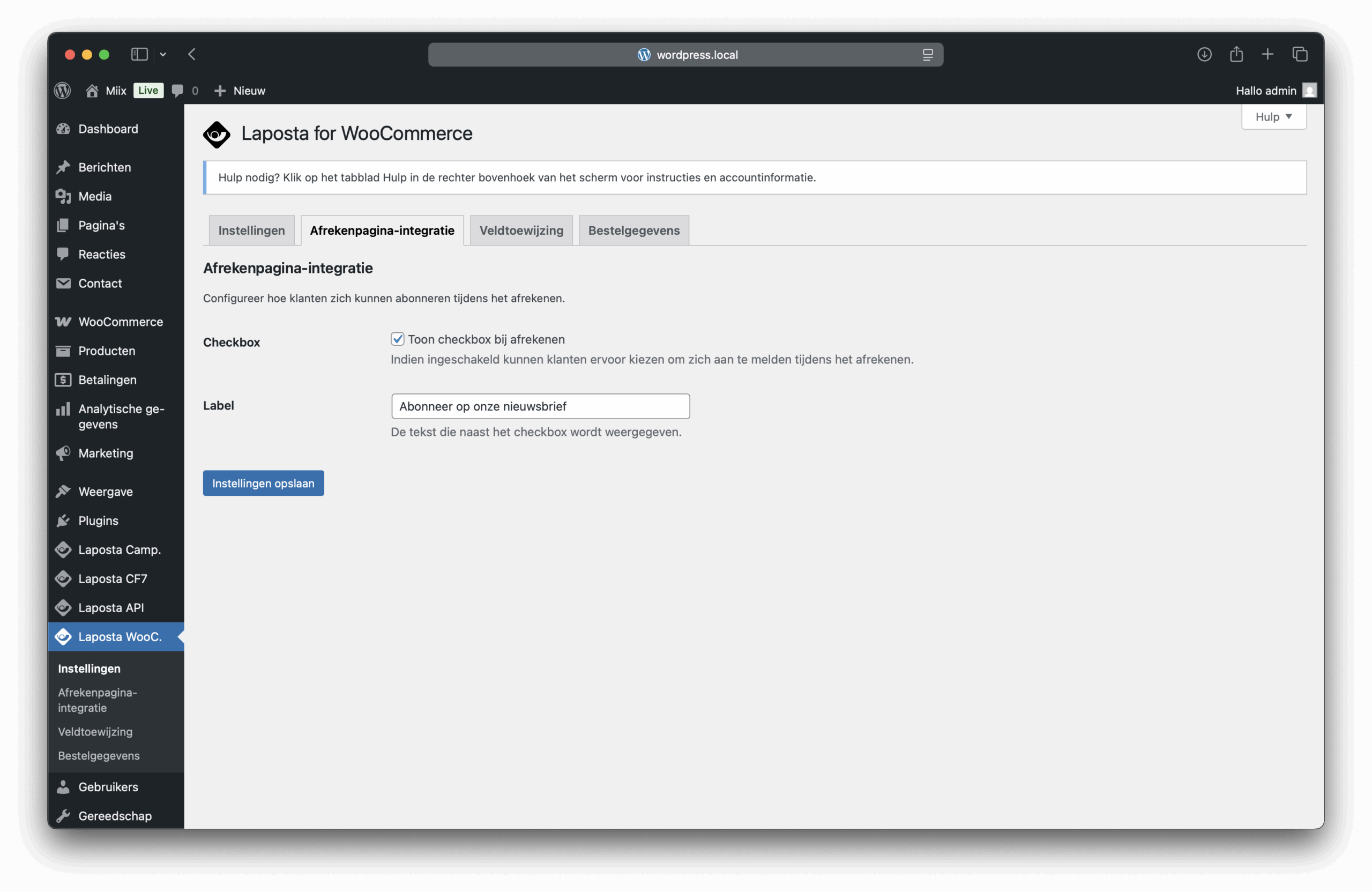 Laposta for WooCommerce Screenshot 4