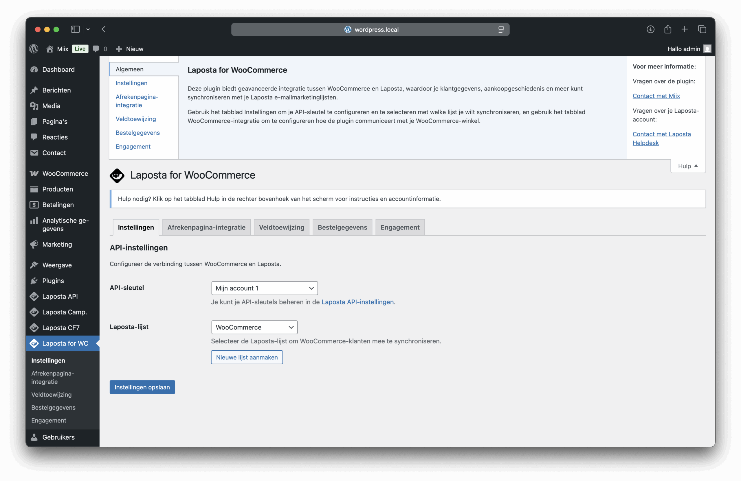 Laposta for WooCommerce Screenshot 2