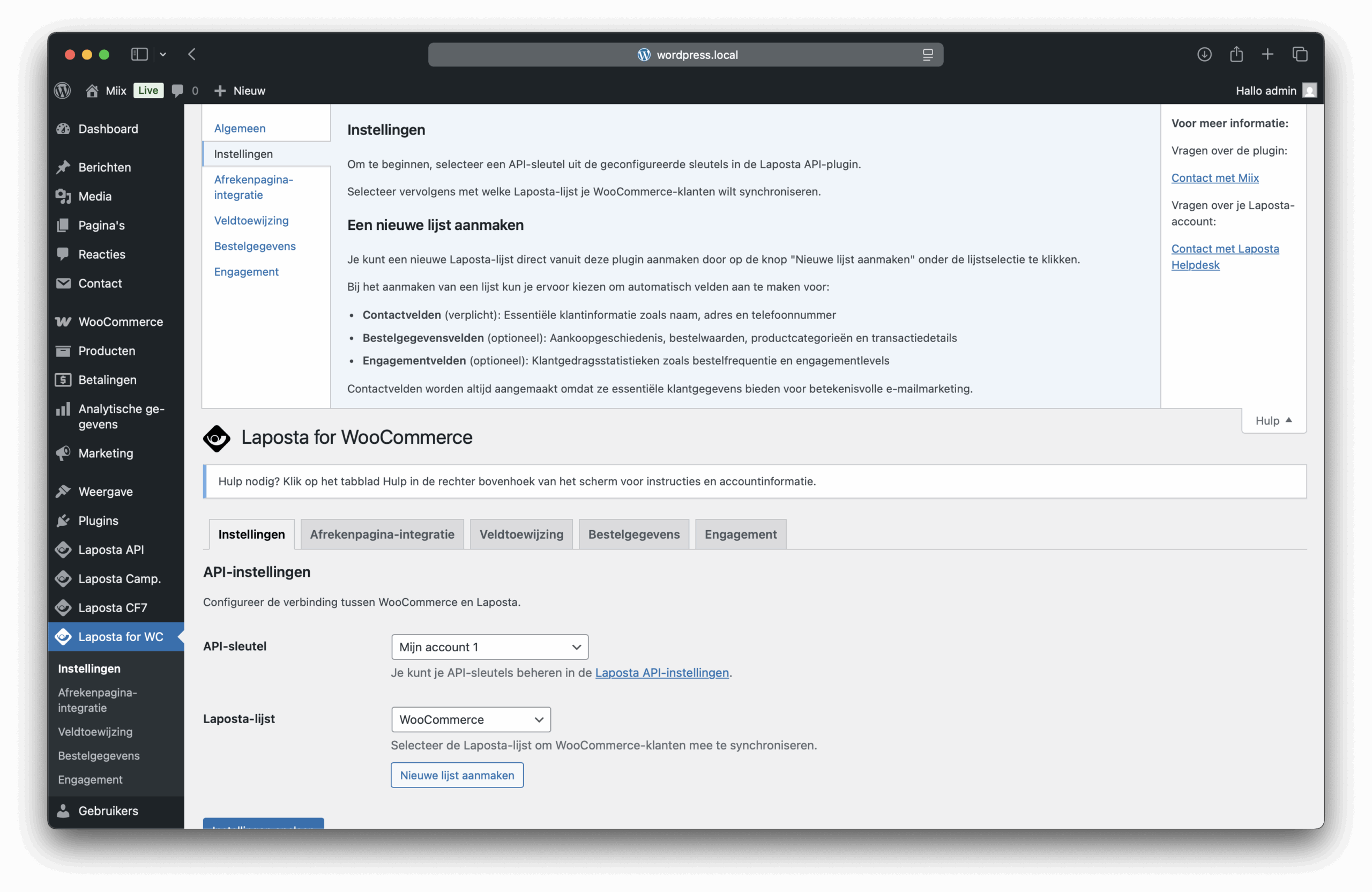 Laposta for WooCommerce Screenshot 3