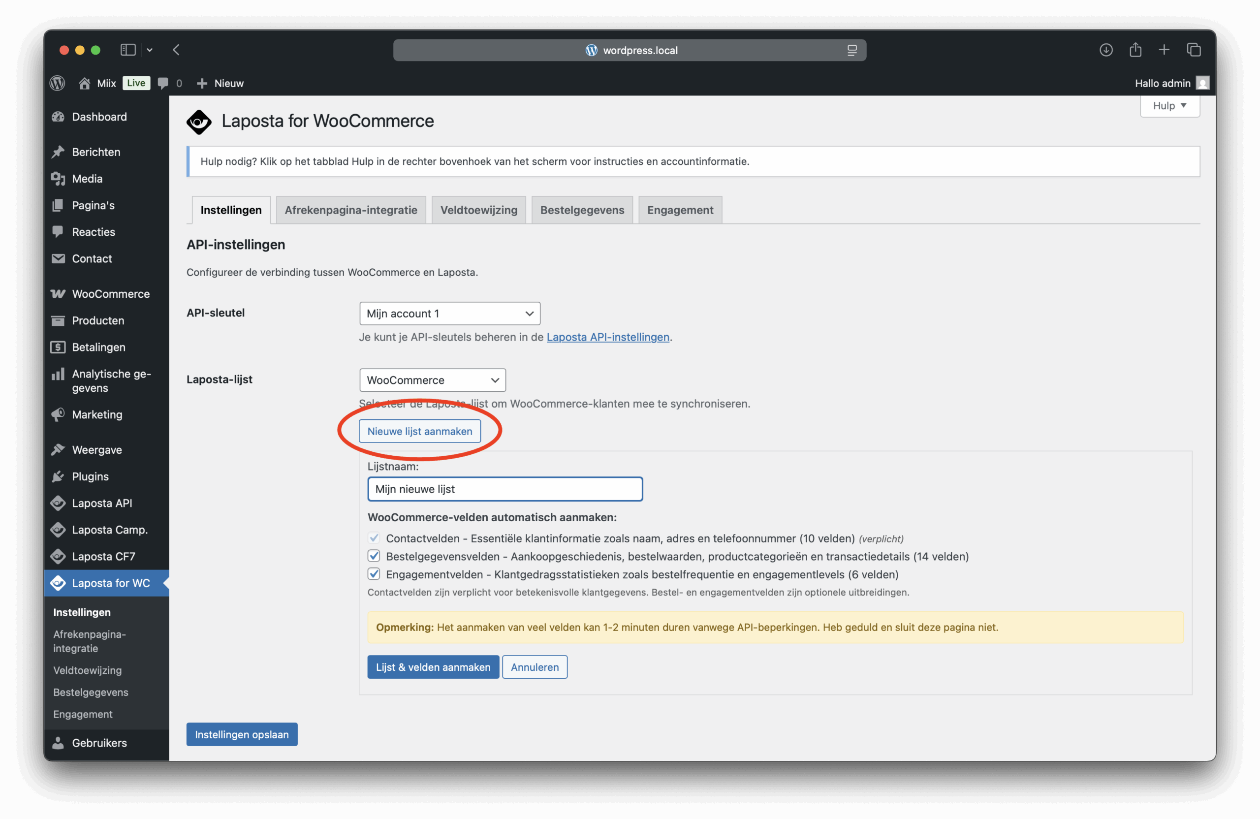 Laposta for WooCommerce Screenshot 4