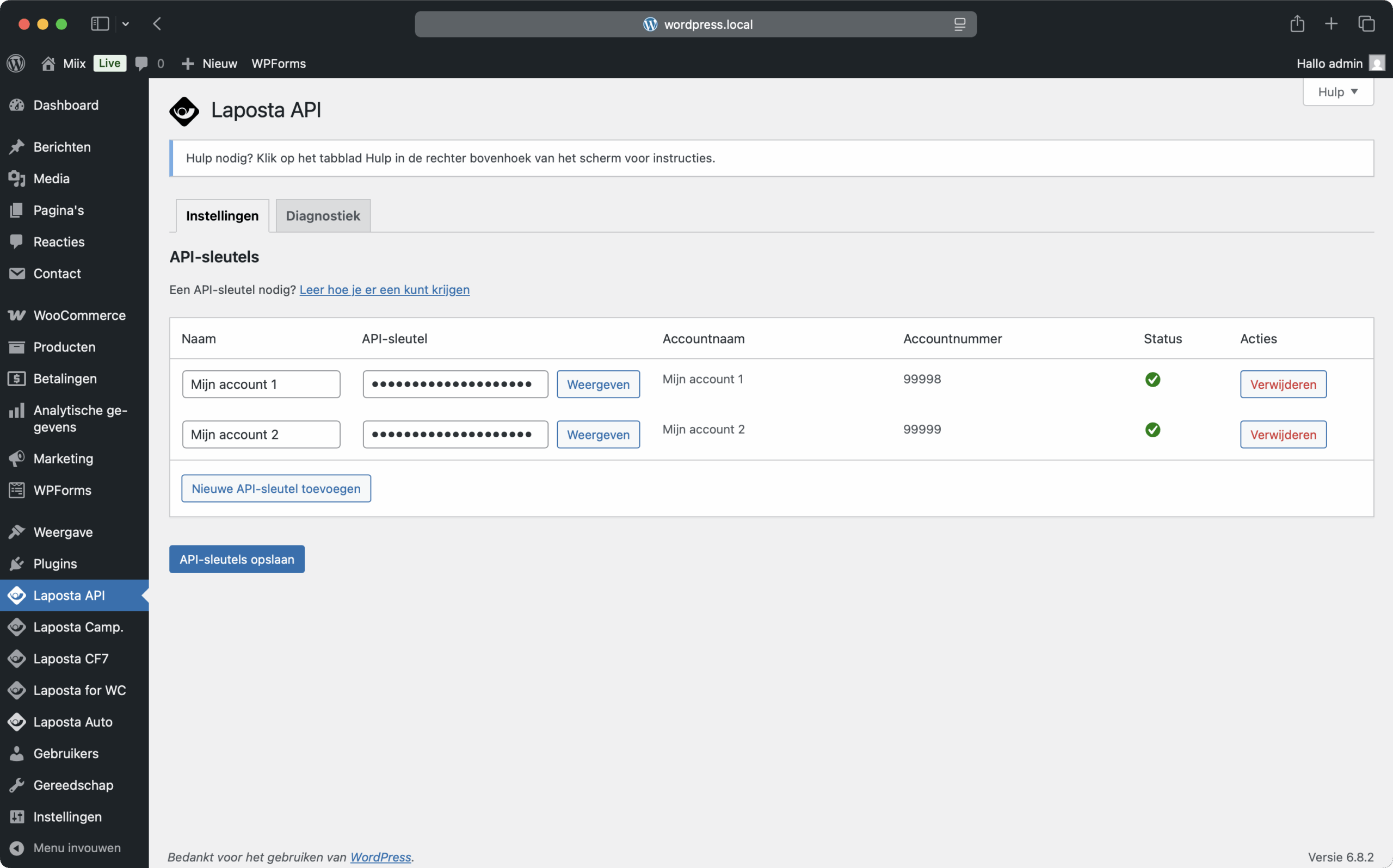 Laposta API Screenshot 1
