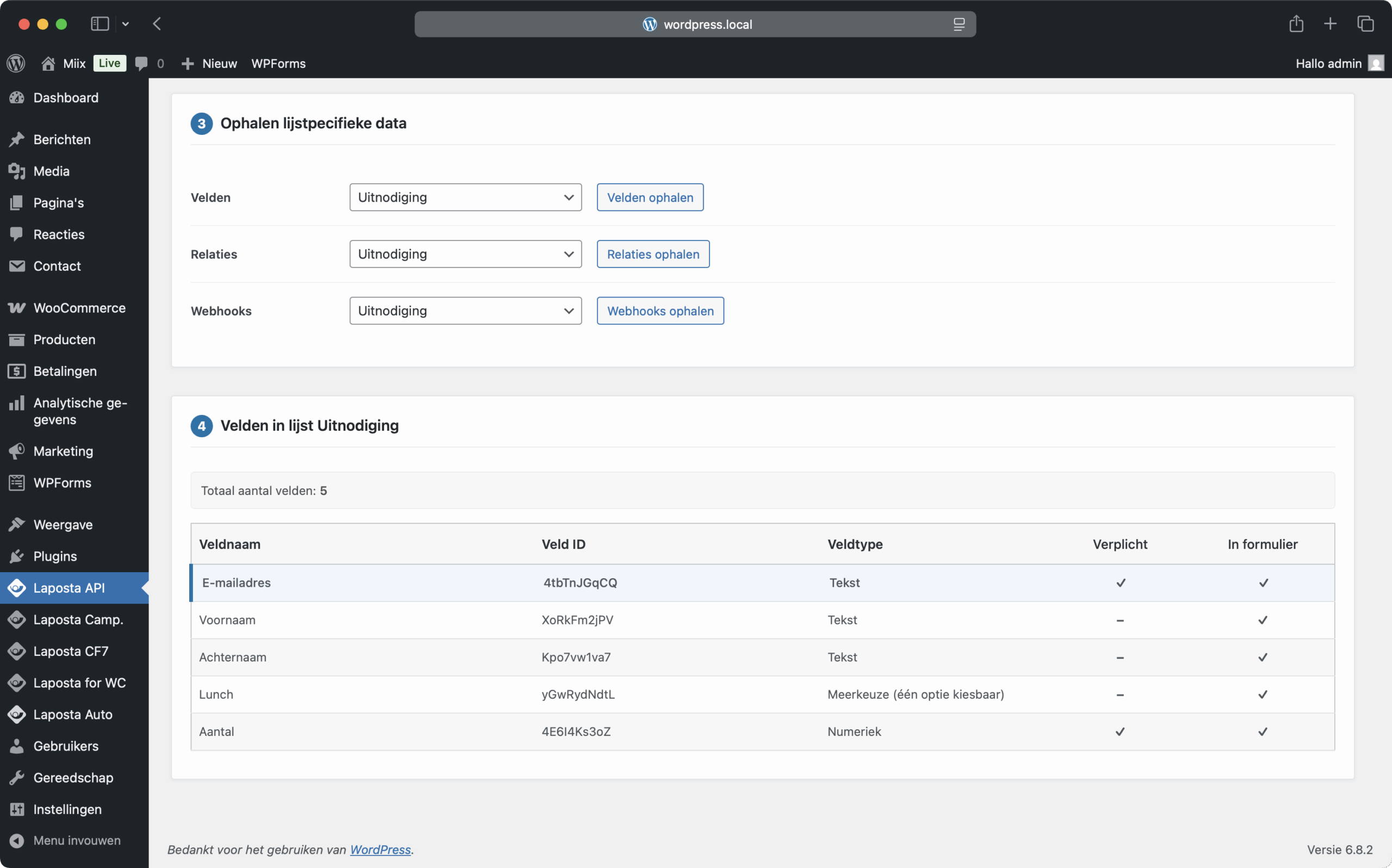 Laposta API Screenshot 4