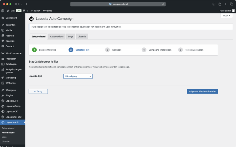 Laposta Auto Campaign Screenshot 2