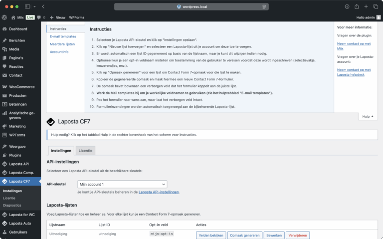 Laposta CF7 Screenshot 2