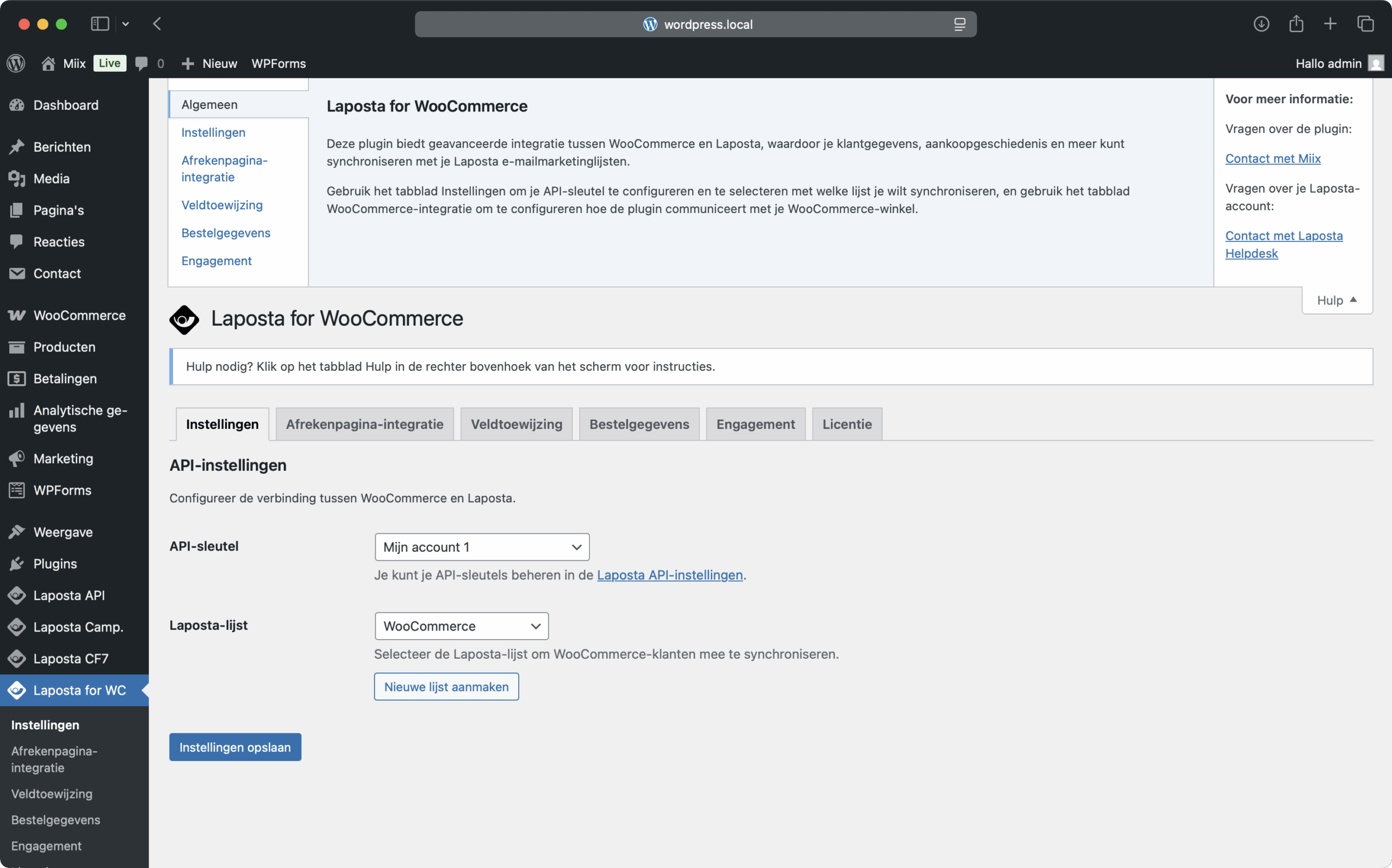 Laposta for WooCommerce Screenshot 2
