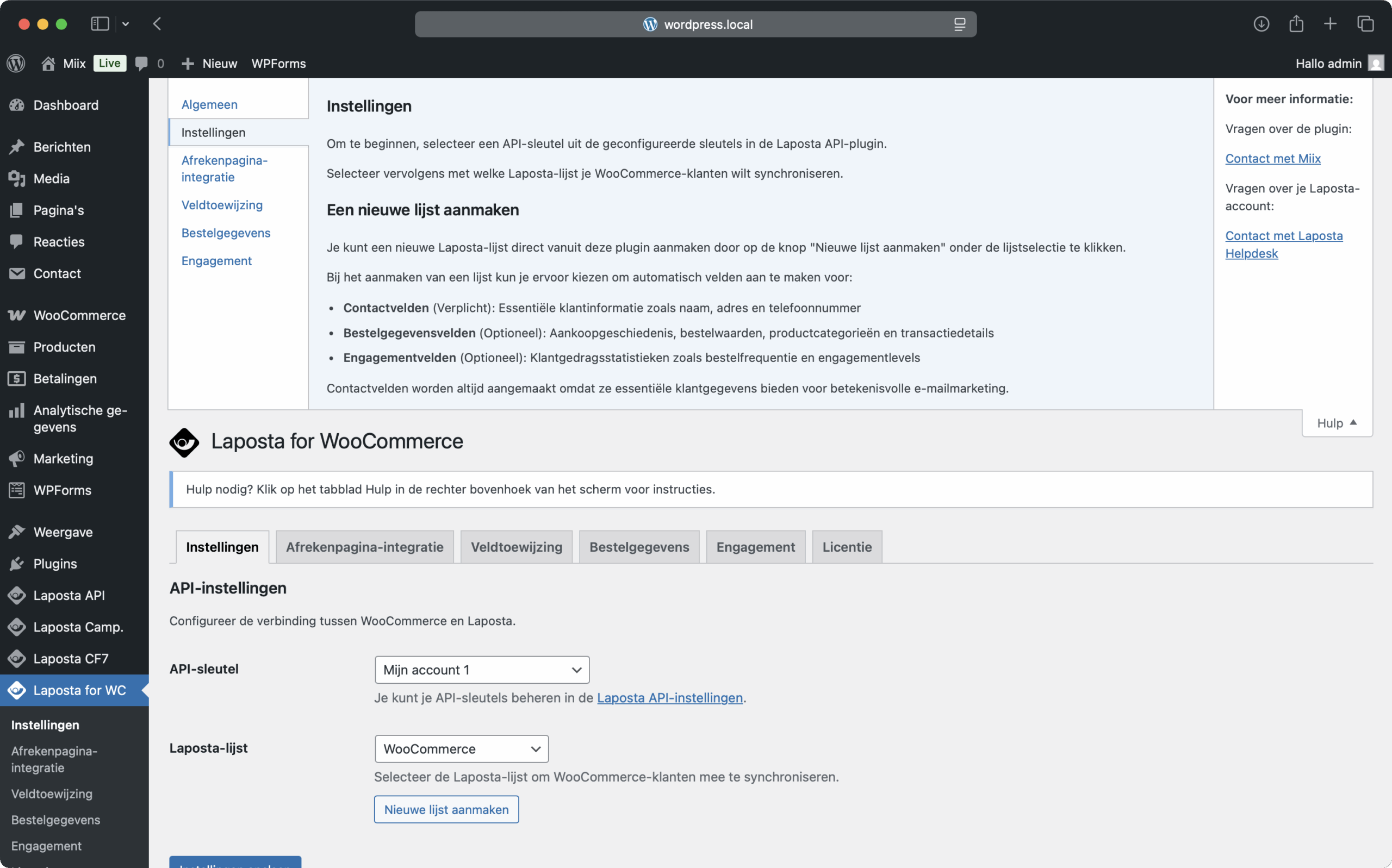 Laposta for WooCommerce Screenshot 3