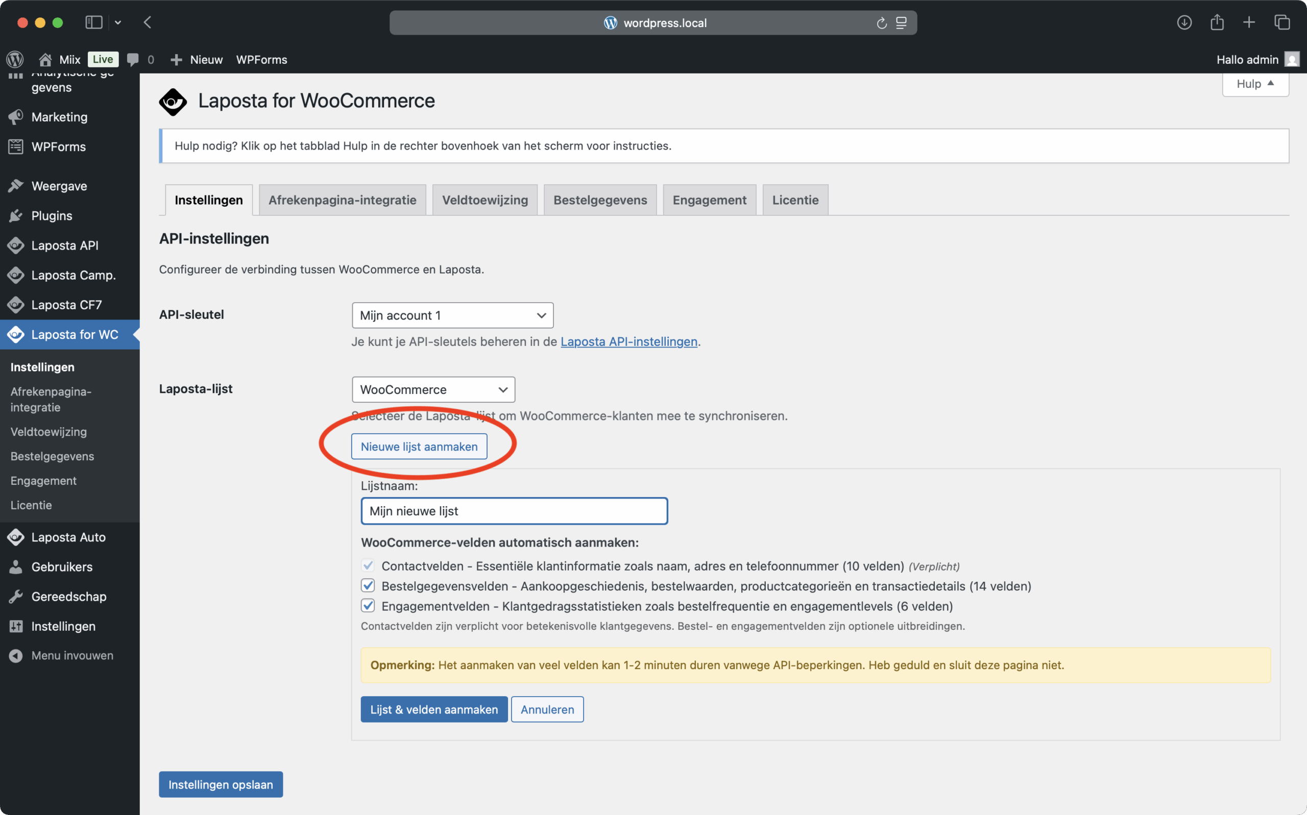Laposta for WooCommerce Screenshot 4
