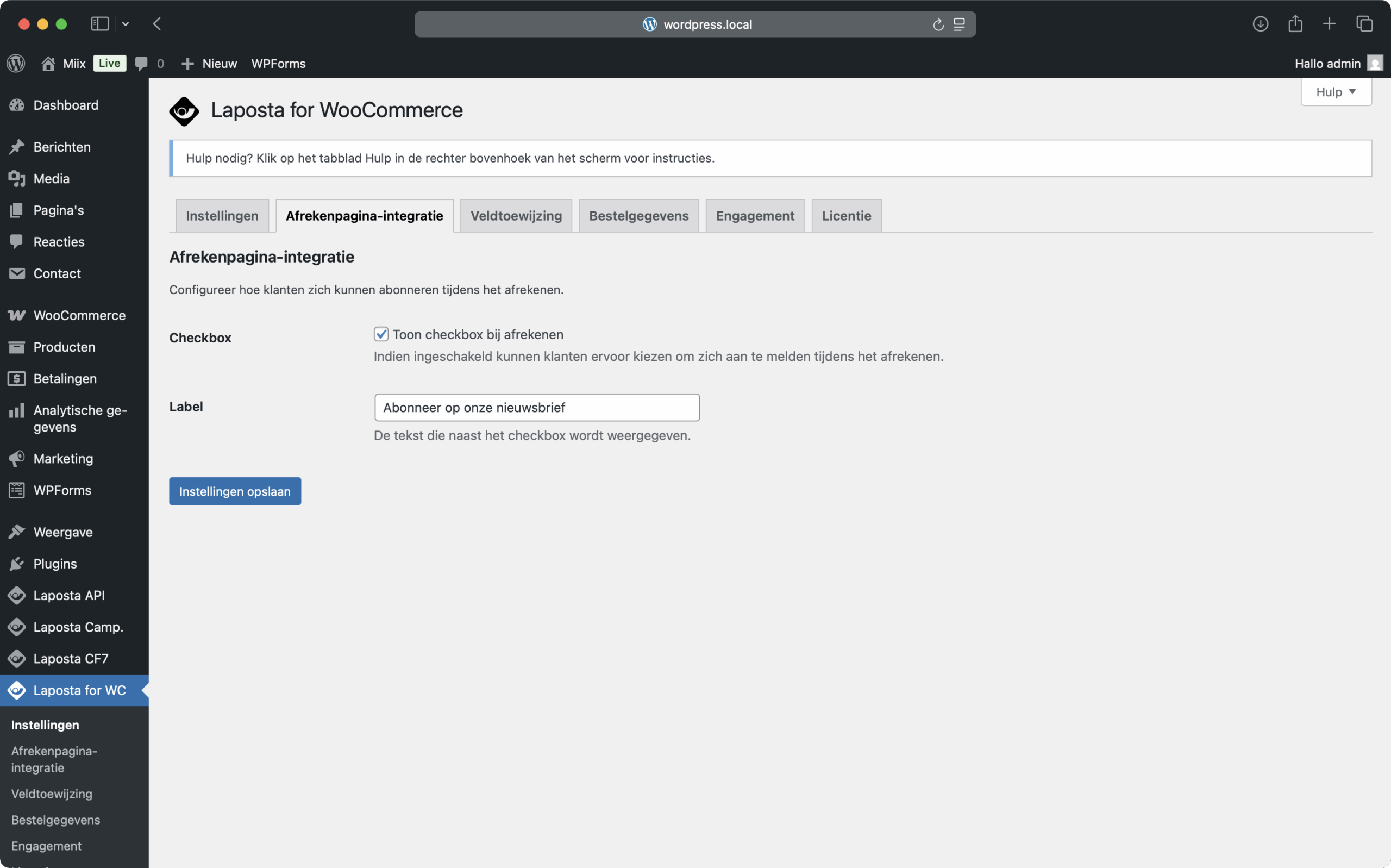 Laposta for WooCommerce Screenshot 5