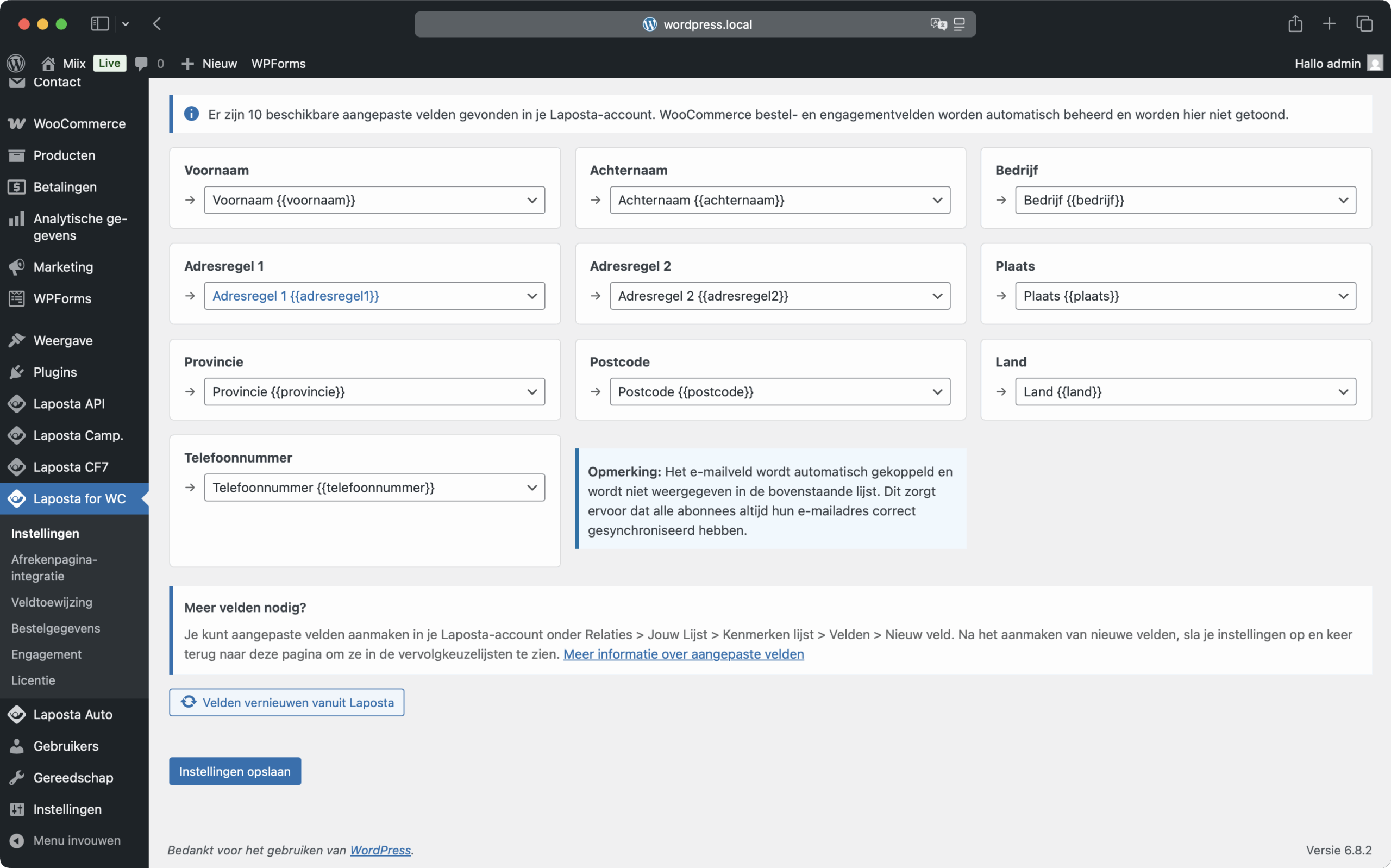 Laposta for WooCommerce Screenshot 7