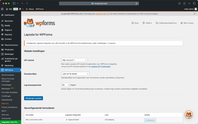 Laposta CF7 Screenshot 1