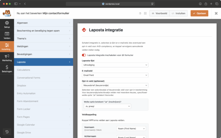 Laposta CF7 Screenshot 3