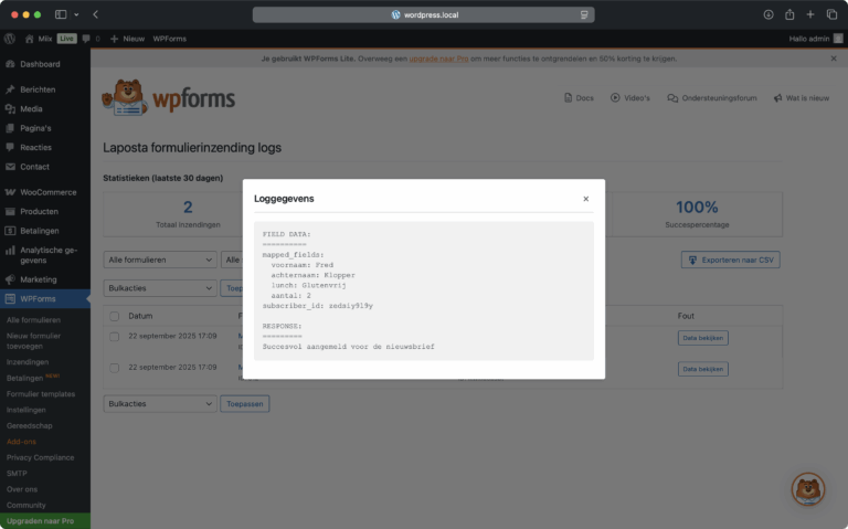 Laposta CF7 Screenshot 5