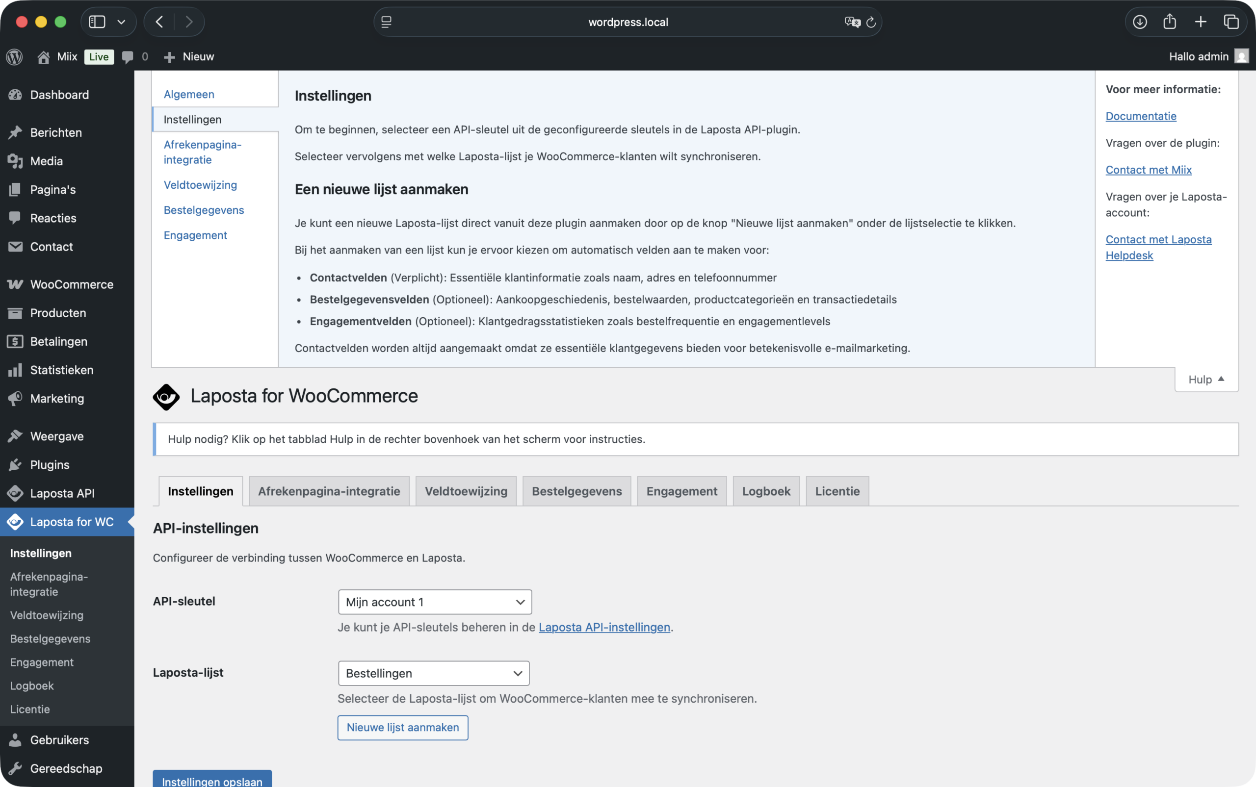 Laposta for WooCommerce Screenshot 3