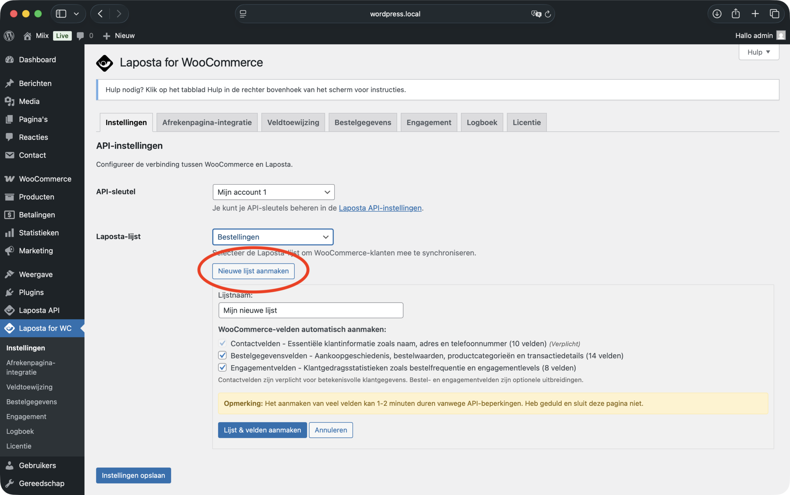 Laposta for WooCommerce Screenshot 4