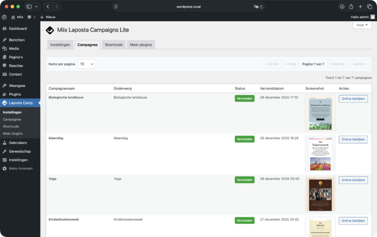 Campaigns Lite for Laposta Screenshot 2